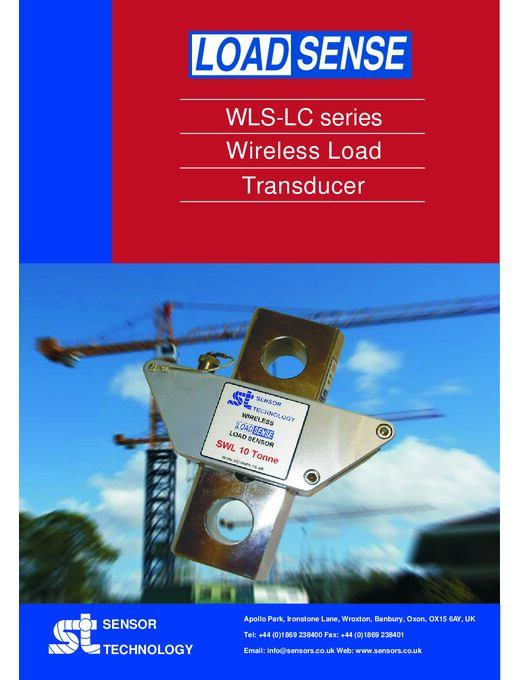 Sensor Technology Ltd catalogue or product image